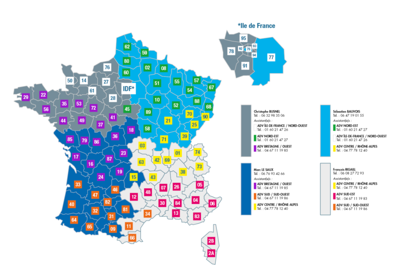 Réseau commercial de Gazechim Gaz Liquéfiés